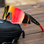Gafas polarizadas Rockbros con protección UV400, lentes espejados y diseño ligero para ciclismo, running y actividades deportivas al aire libre.